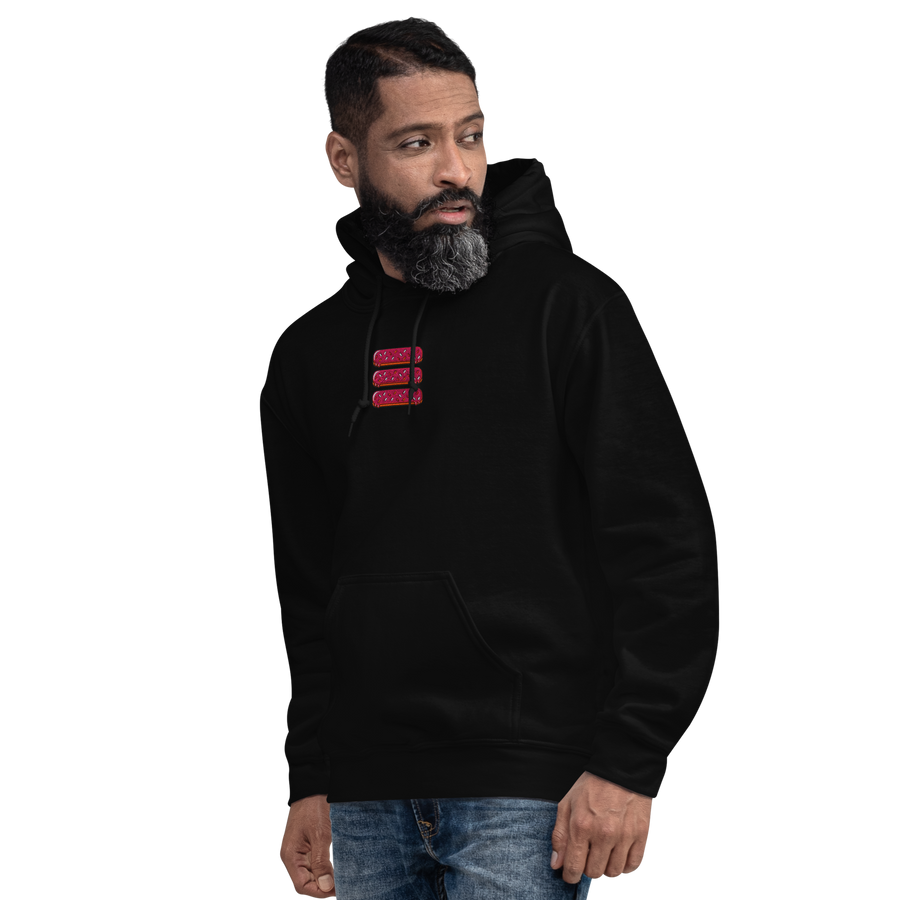 3 Lines Embroidered Hoodie