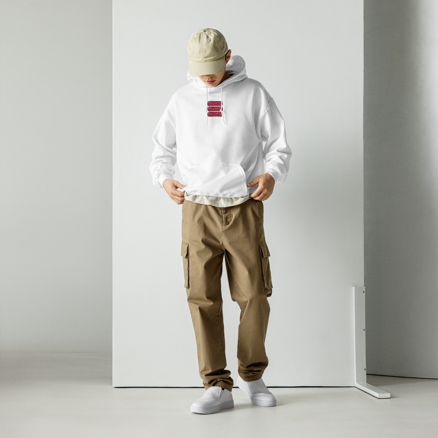 3 Lines Embroidered Hoodie